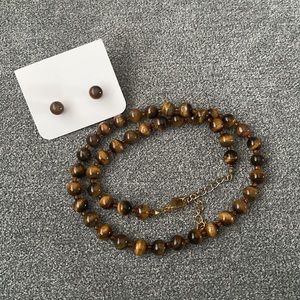 Vintage Tiger Eye Choker with matching studs